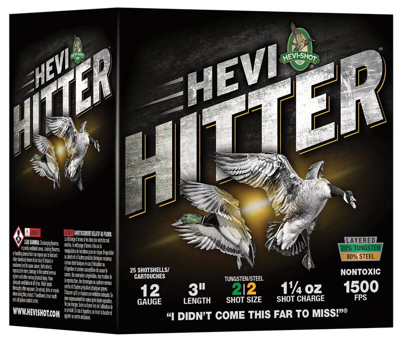 HEVI-Hitter, 12 Gauge, 2 Shot, 3 in, 1 1/4 oz, 1500 fps